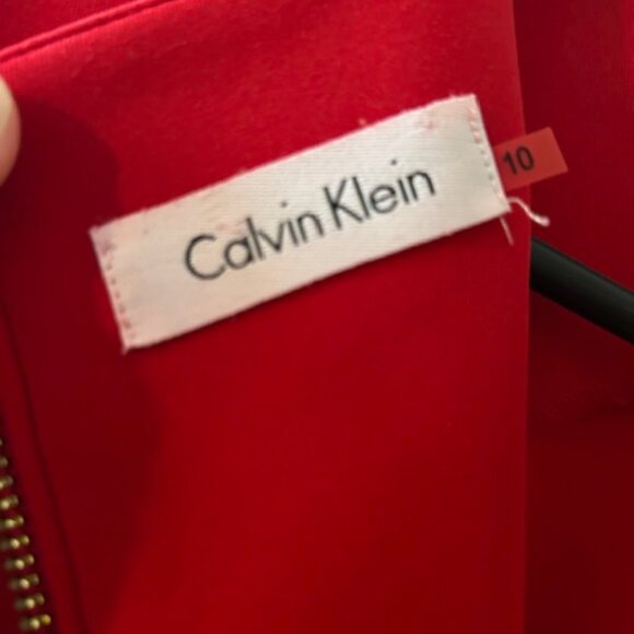 Red Women's Dress by Calvin Klein size 10 - Picture 3 of 5